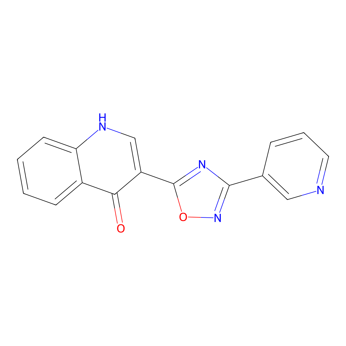 3-(3-(pyridin-3-yl)-1,2,4-oxadiazol-5-yl)quinolin-4(1H)-one molecular structure, CAS 1081142-94-0