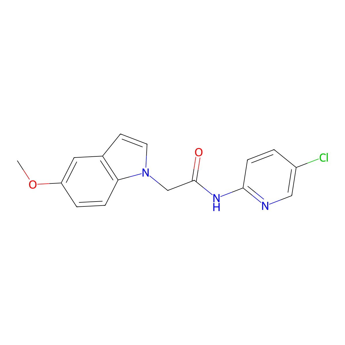 N-(5-chloropyridin-2-yl)-2-(5-methoxy-1H-indol-1-yl)acetamide molecular structure, CAS 1081143-16-9