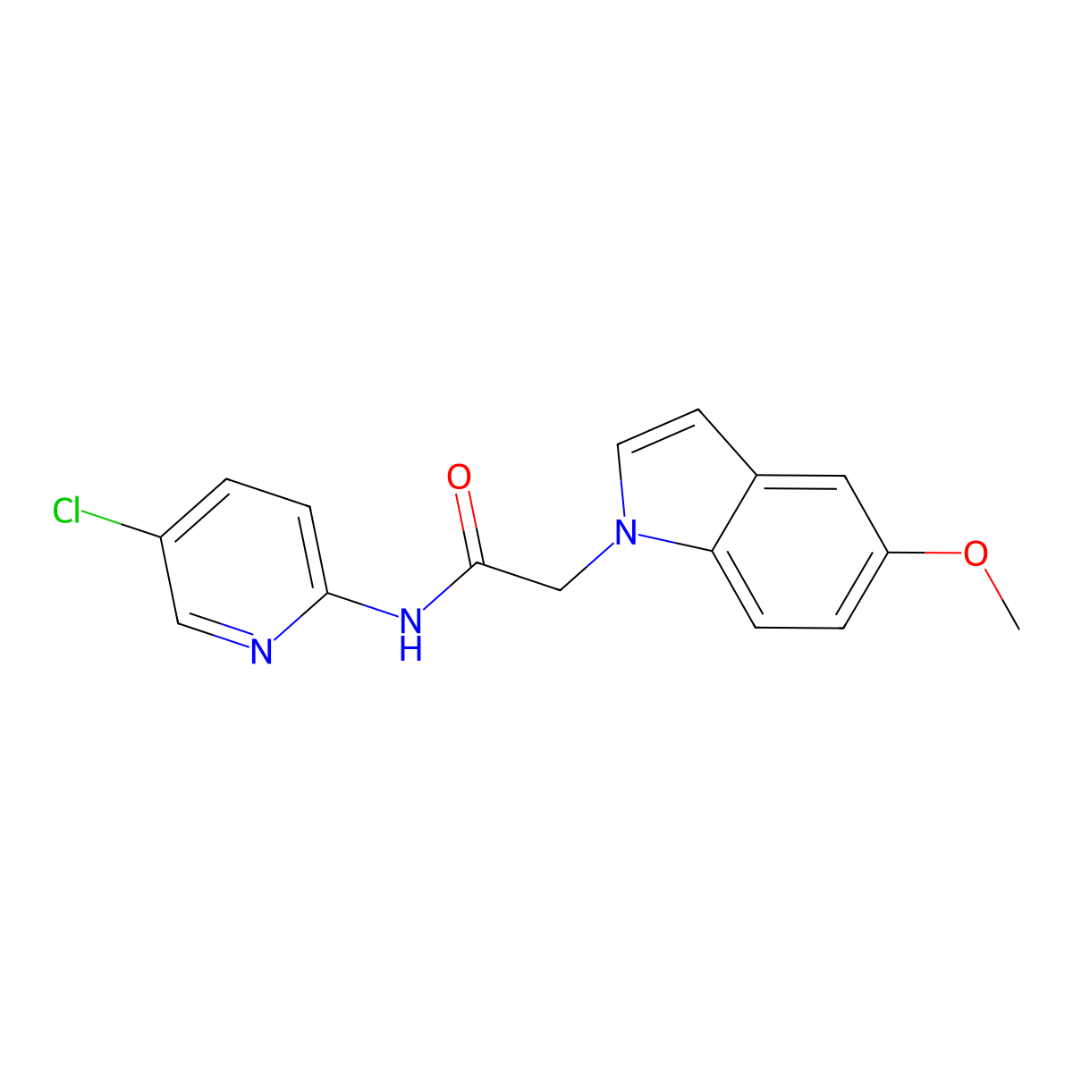 N-(5-chloropyridin-2-yl)-2-(5-methoxy-1H-indol-1-yl)acetamide molecular structure, CAS 1081143-16-9