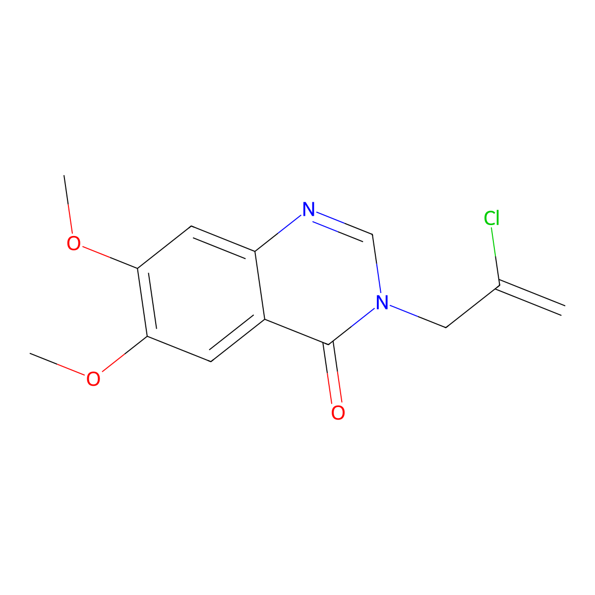 3-(2-chloroprop-2-en-1-yl)-6,7-dimethoxyquinazolin-4(3H)-one molecular structure, CAS 1081144-57-1