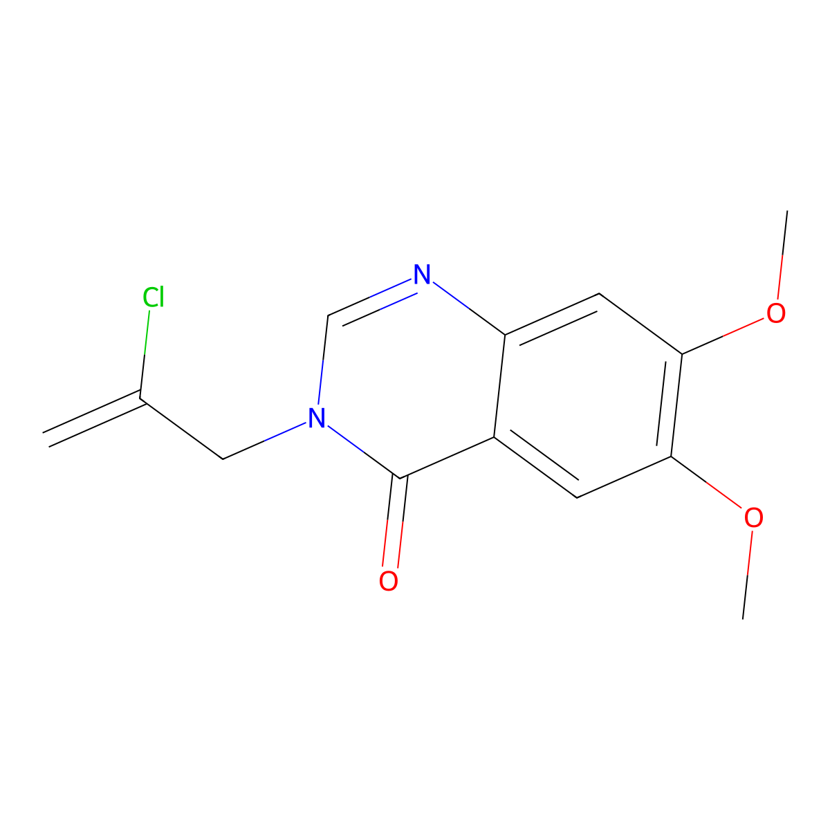 3-(2-chloroprop-2-en-1-yl)-6,7-dimethoxyquinazolin-4(3H)-one molecular structure, CAS 1081144-57-1