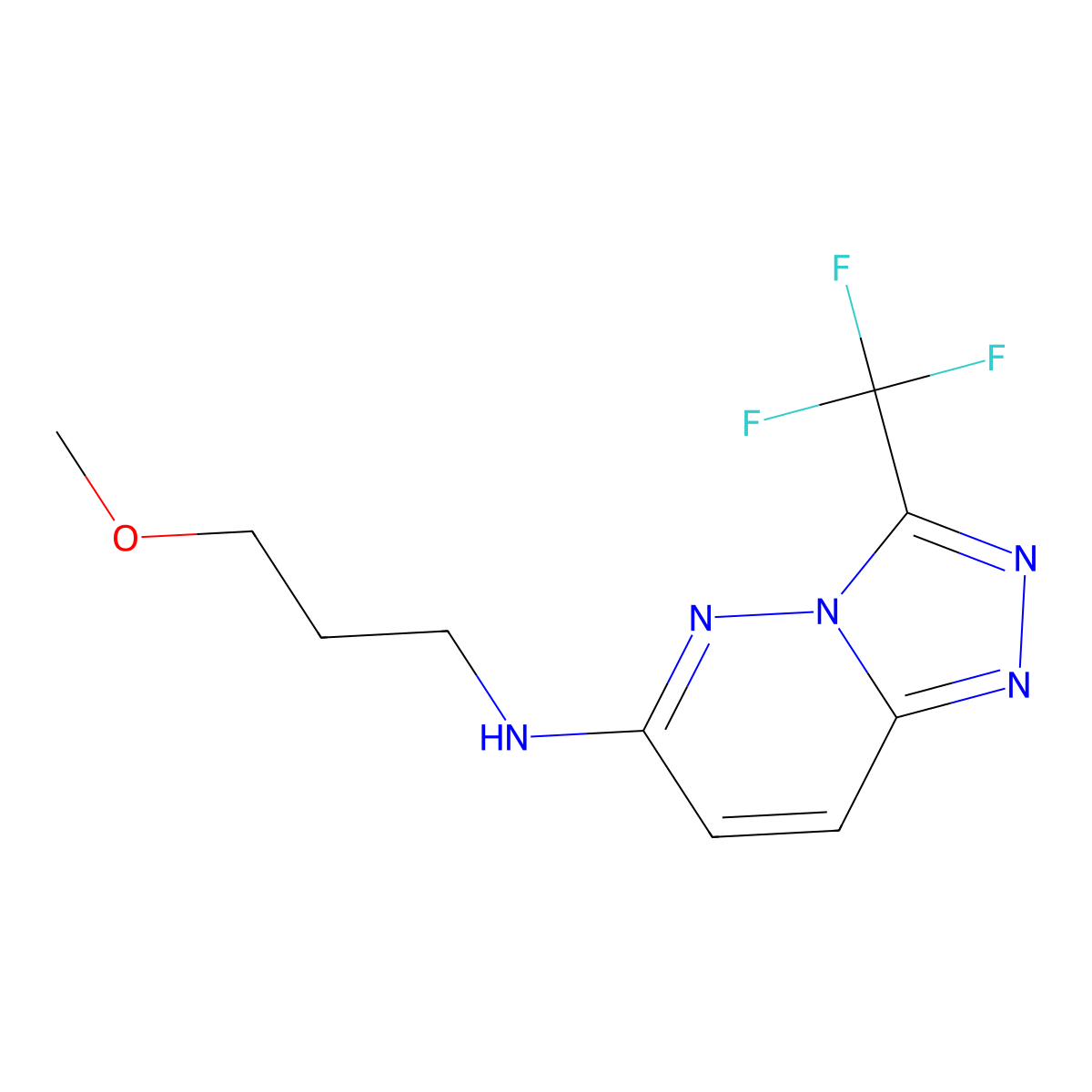 N-(3-methoxypropyl)-3-(trifluoromethyl)[1,2,4]triazolo[4,3-b]pyridazin-6-amine molecular structure, CAS 1081144-72-0