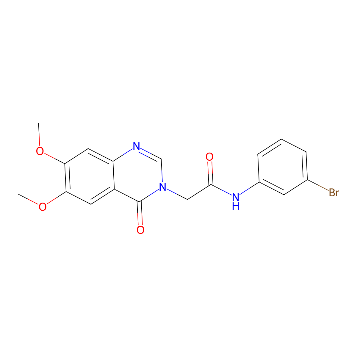 N-(3-bromophenyl)-2-(6,7-dimethoxy-4-oxoquinazolin-3(4H)-yl)acetamide molecular structure, CAS 1081145-47-2