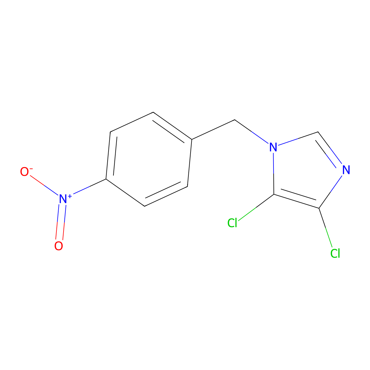 4,5-dichloro-1-(4-nitrobenzyl)-1H-imidazole molecular structure, CAS 1081145-80-3