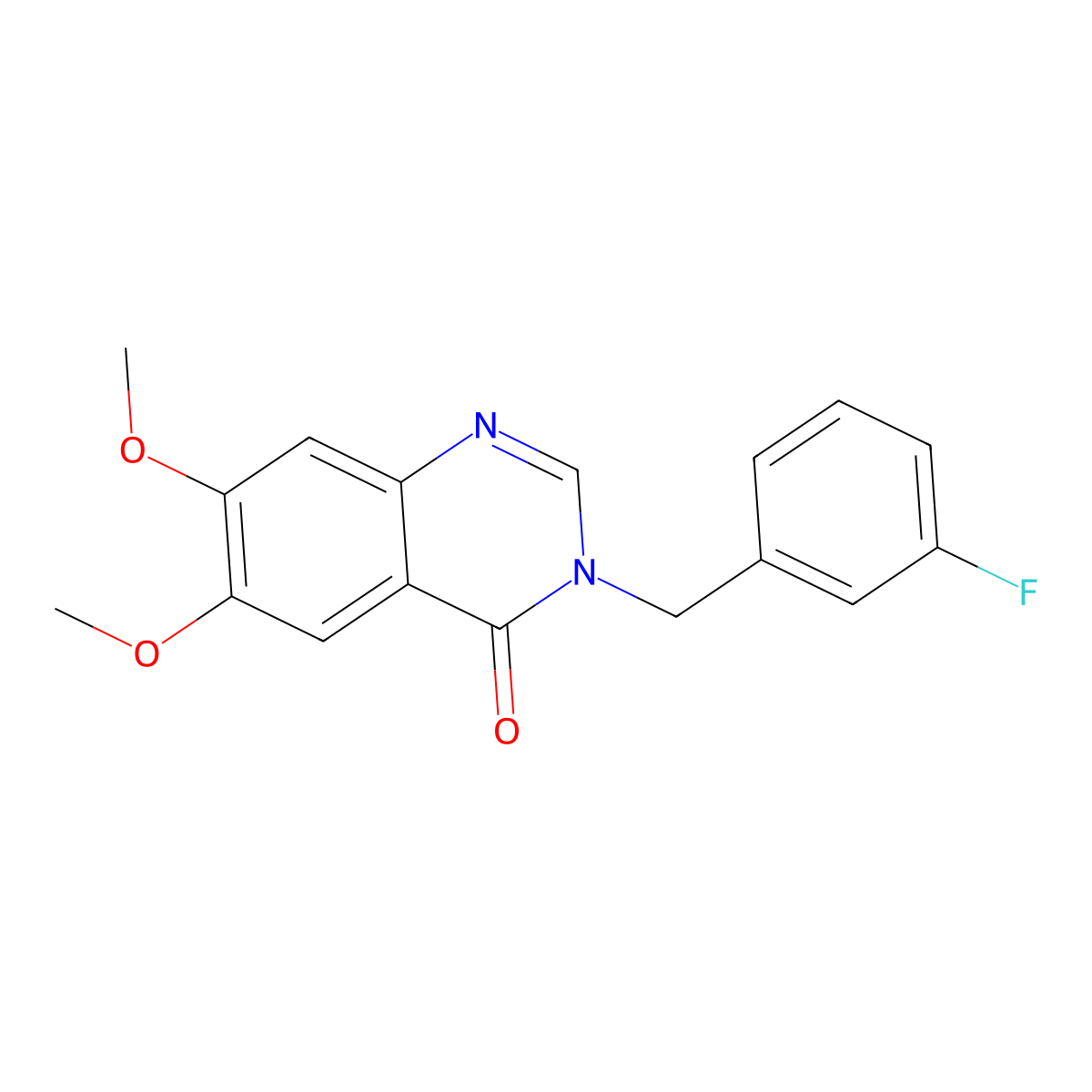 3-(3-fluorobenzyl)-6,7-dimethoxyquinazolin-4(3H)-one molecular structure, CAS 1081145-97-2