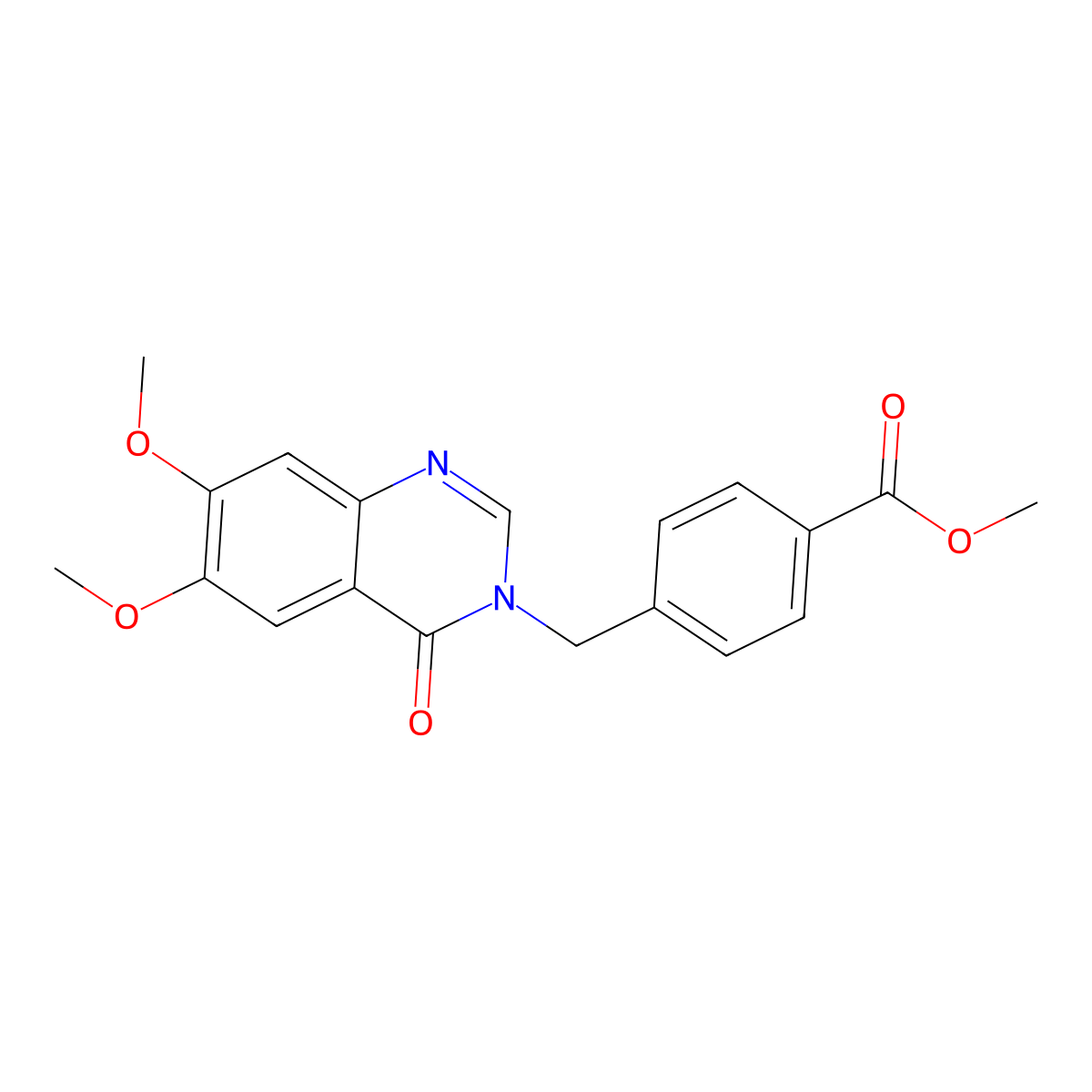 methyl 4-[(6,7-dimethoxy-4-oxoquinazolin-3(4H)-yl)methyl]benzoate molecular structure, CAS 1081147-02-5