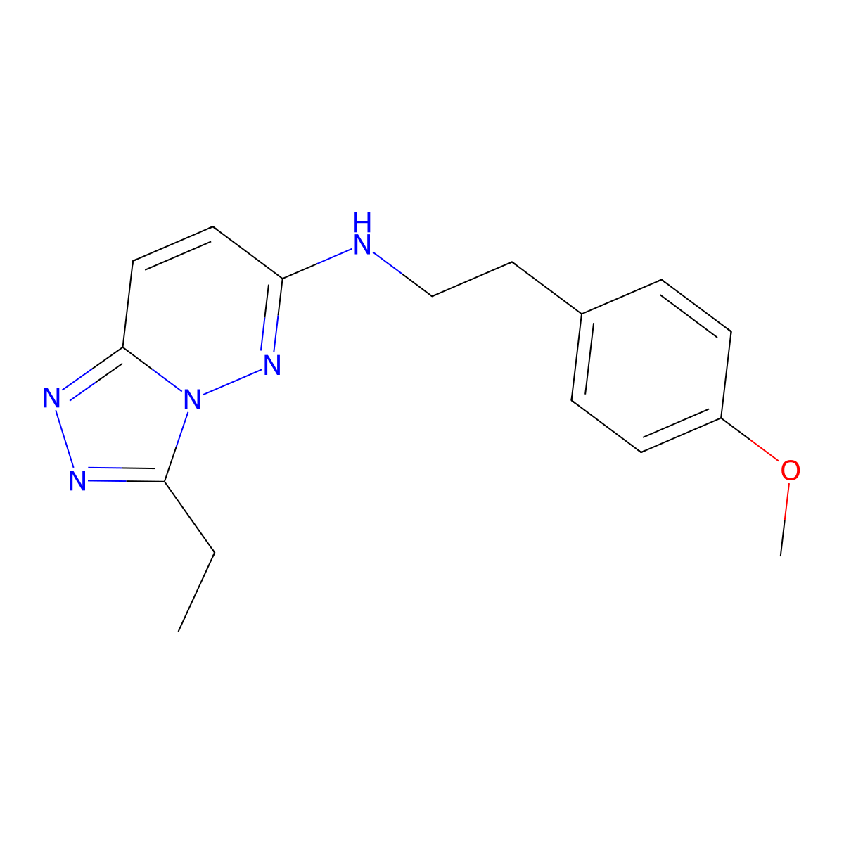 3-ethyl-N-[2-(4-methoxyphenyl)ethyl][1,2,4]triazolo[4,3-b]pyridazin-6-amine molecular structure, CAS 1081147-81-0