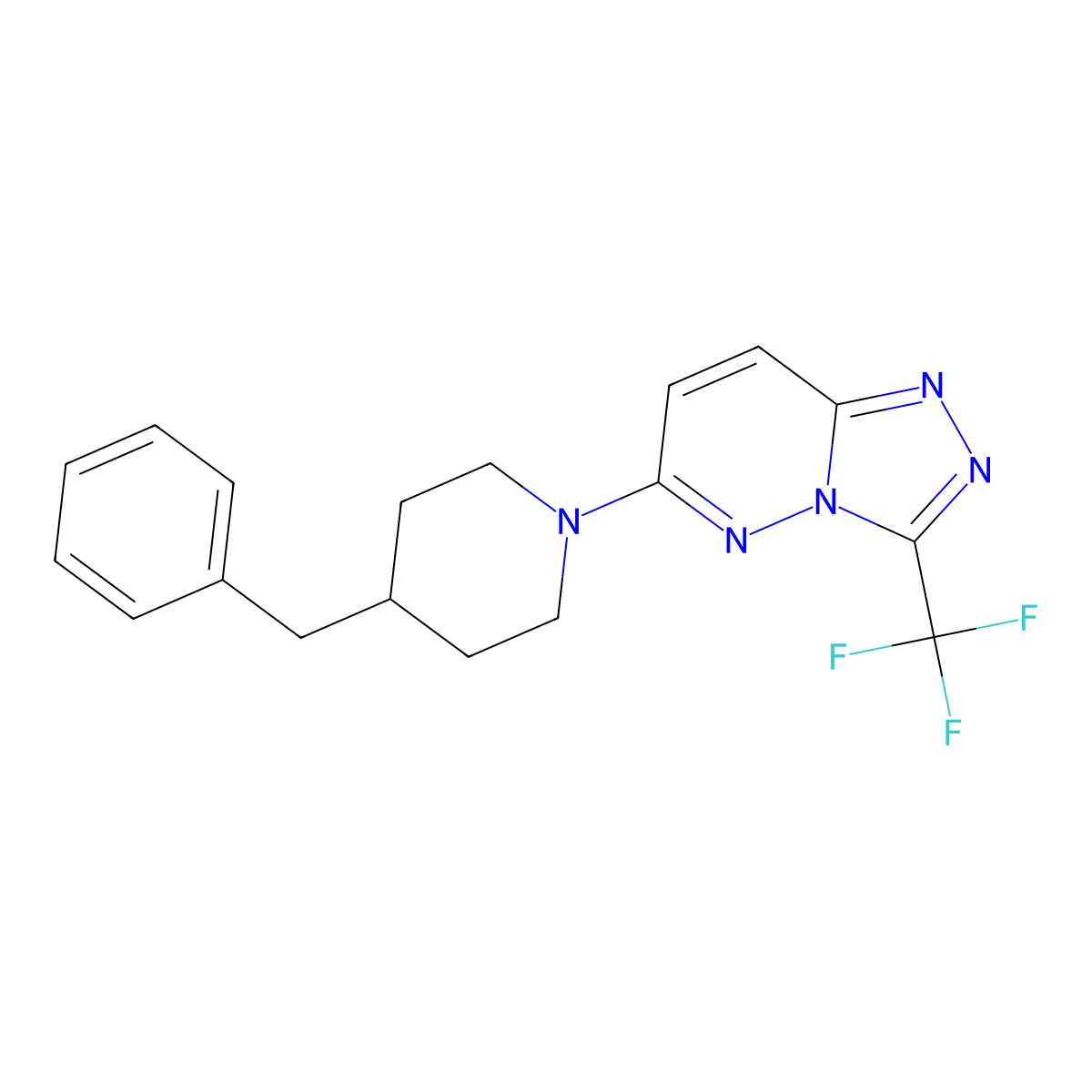 6-(4-Benzylpiperidin-1-yl)-3-(trifluoromethyl)[1,2,4]triazolo[4,3-b]pyridazine molecular structure, CAS 1081147-84-3
