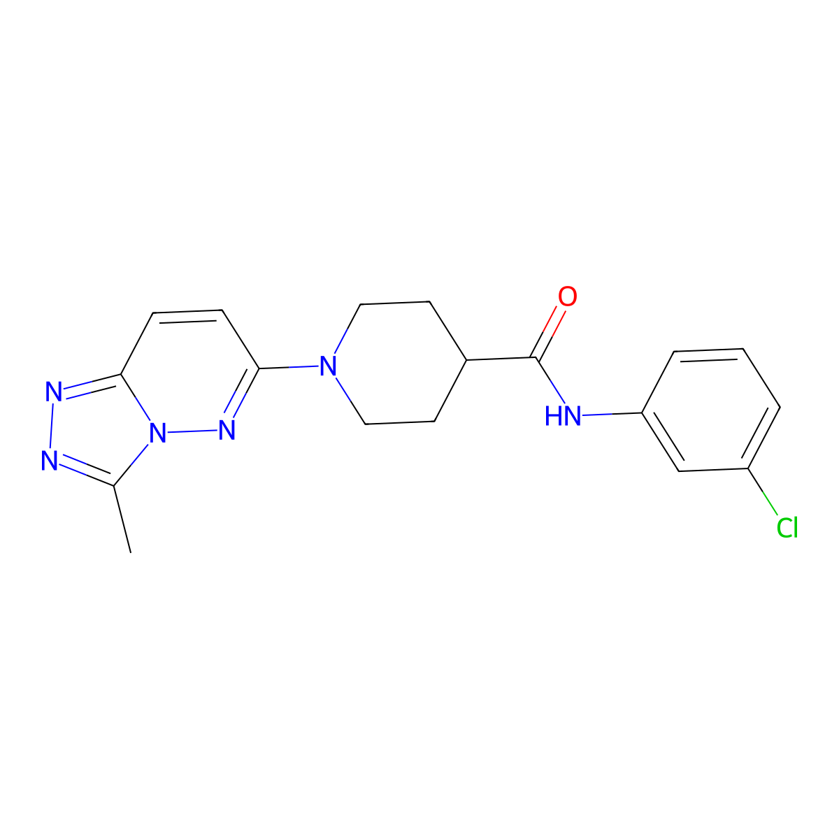 N-(3-chlorophenyl)-1-(3-methyl[1,2,4]triazolo[4,3-b]pyridazin-6-yl)piperidine-4-carboxamide molecular structure, CAS 1081148-07-3