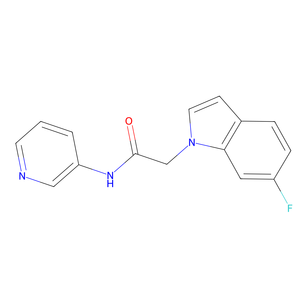 2-(6-fluoro-1H-indol-1-yl)-N-(pyridin-3-yl)acetamide molecular structure, CAS 1081148-61-9