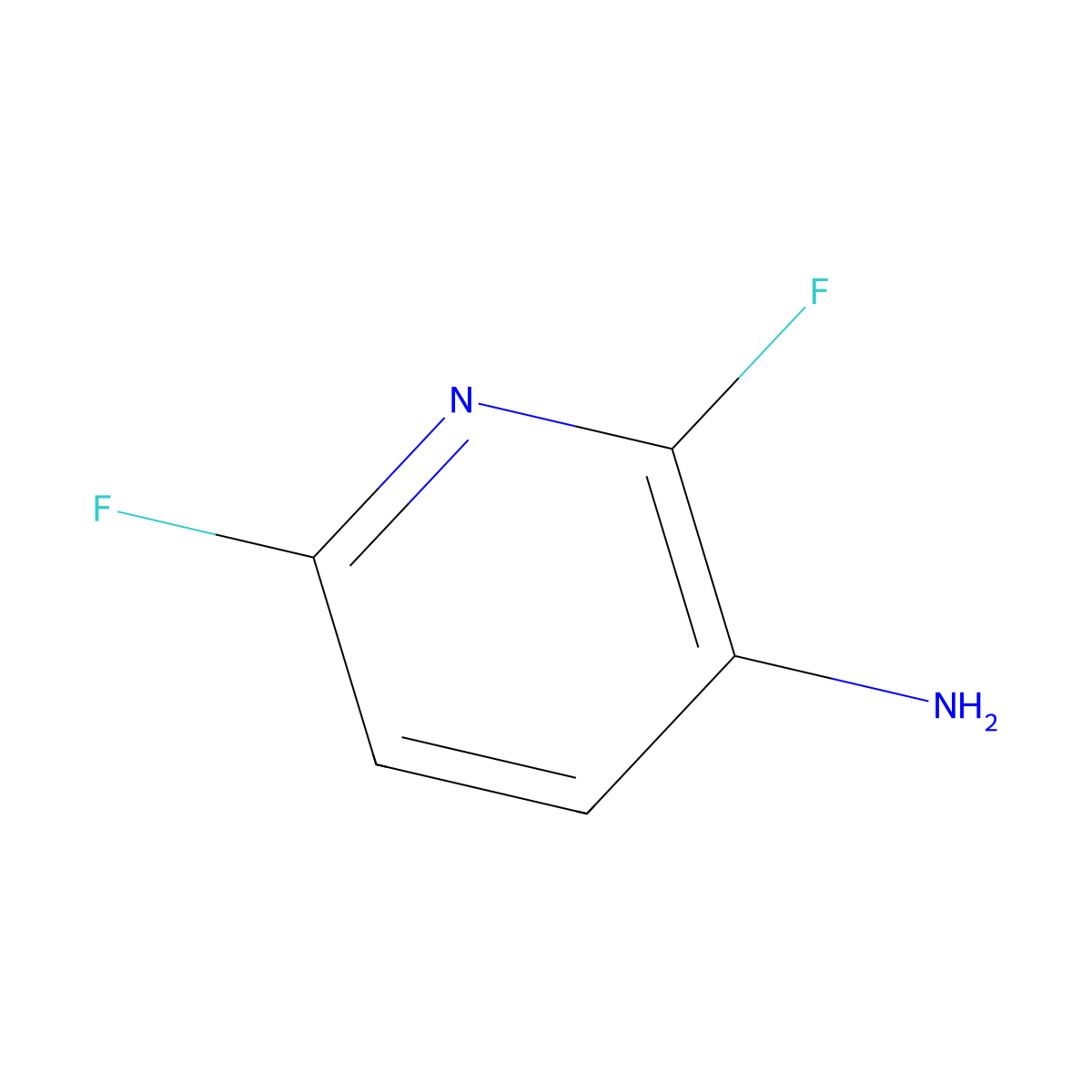 2,6-Difluoropyridin-3-amine molecular structure, CAS 108118-69-0