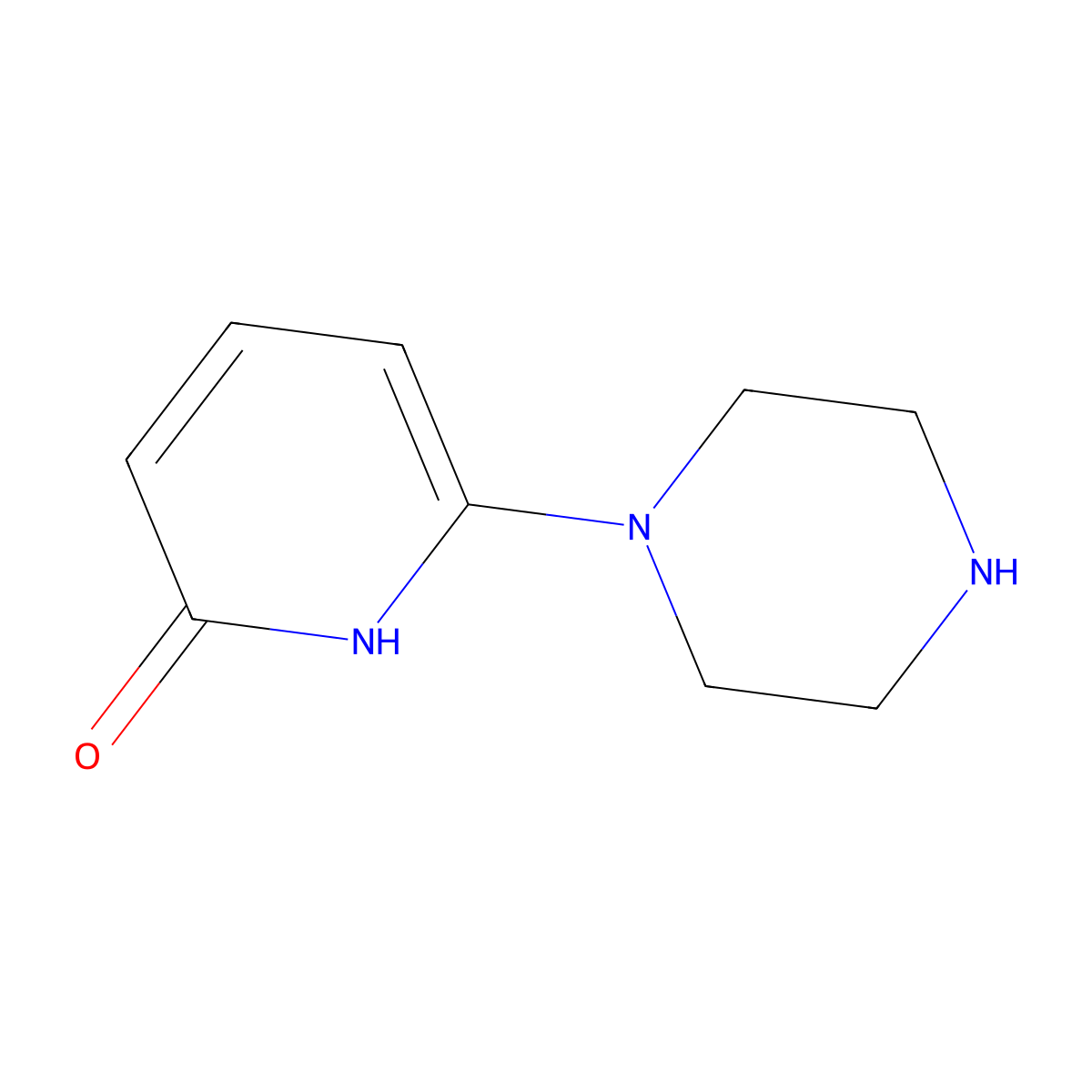 6-(Piperazin-1-yl)pyridin-2(1H)-one molecular structure, CAS 108122-24-3