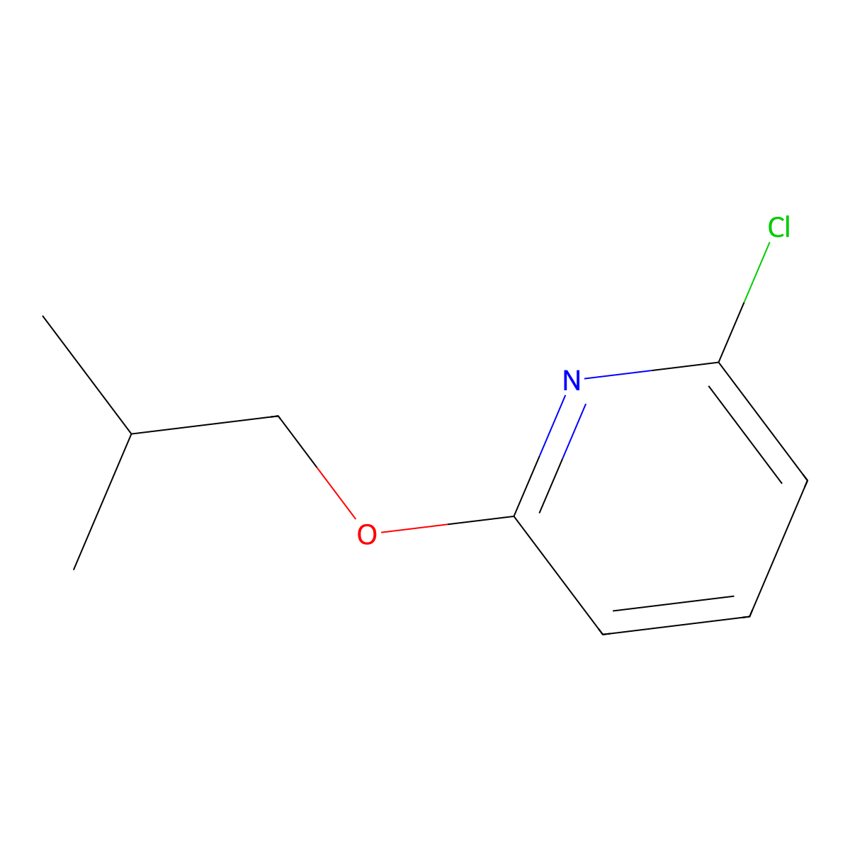 2-Chloro-6-isobutoxypyridine molecular structure, CAS 108122-43-6