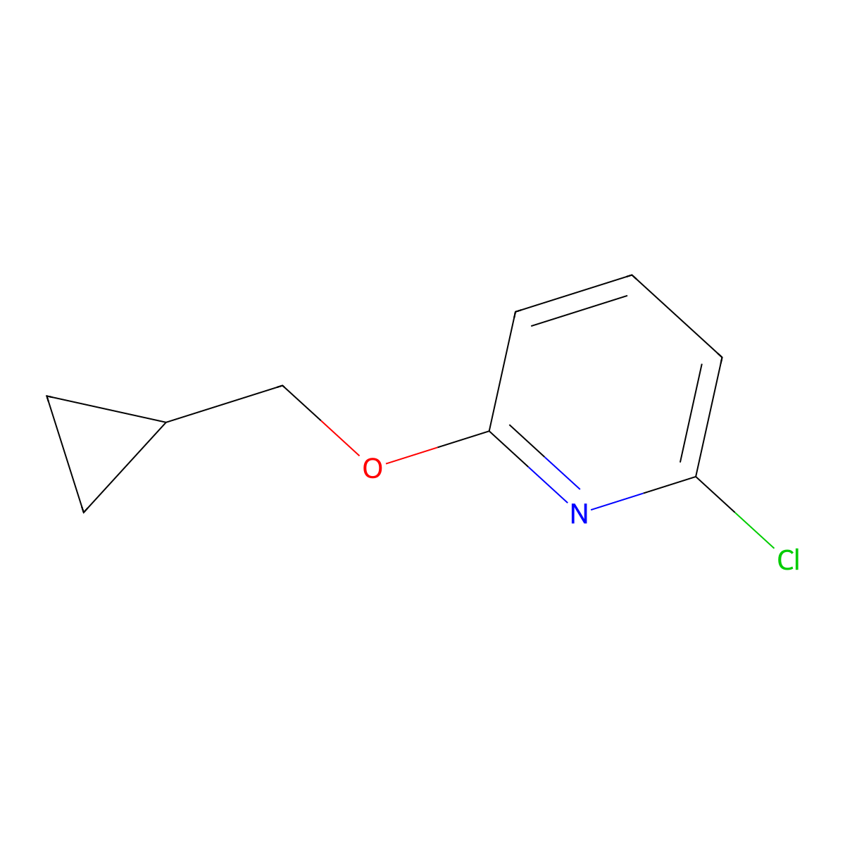 2-Chloro-6-(cyclopropylmethoxy)pyridine molecular structure, CAS 108122-44-7
