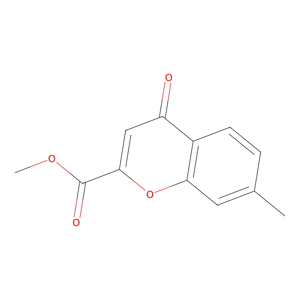 methyl 7-methyl-4-oxo-4H-chromene-2-carboxylate molecular structure, CAS 108123-49-5