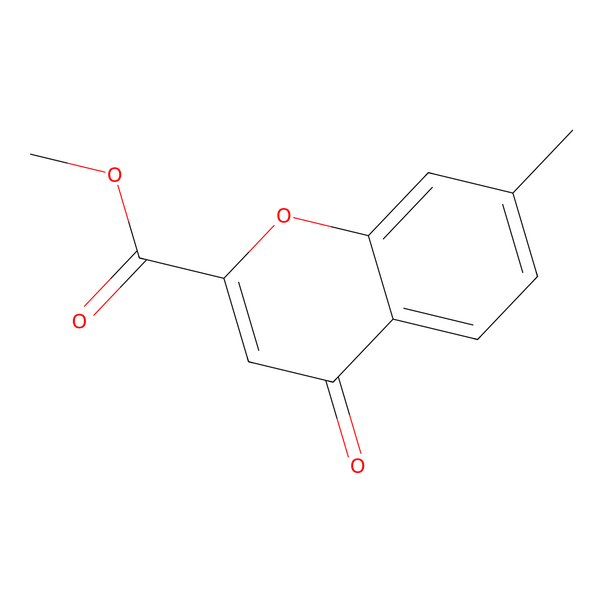 methyl 7-methyl-4-oxo-4H-chromene-2-carboxylate molecular structure, CAS 108123-49-5