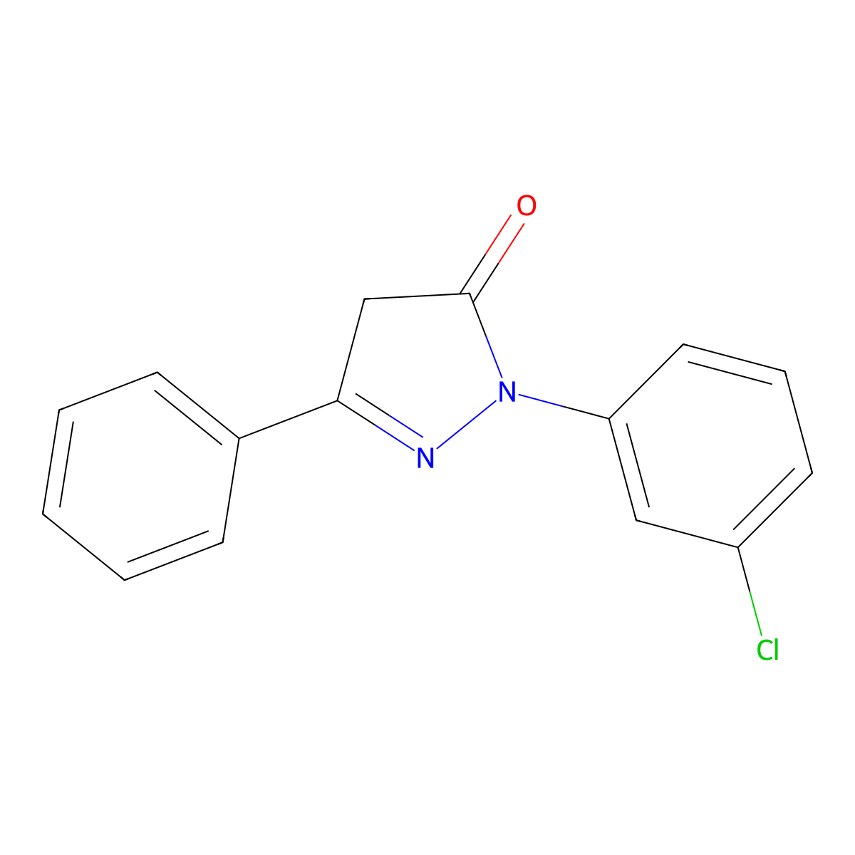 2-(3-Chlorophenyl)-5-phenyl-2,4-dihydro-3H-pyrazol-3-one molecular structure, CAS 108124-77-2