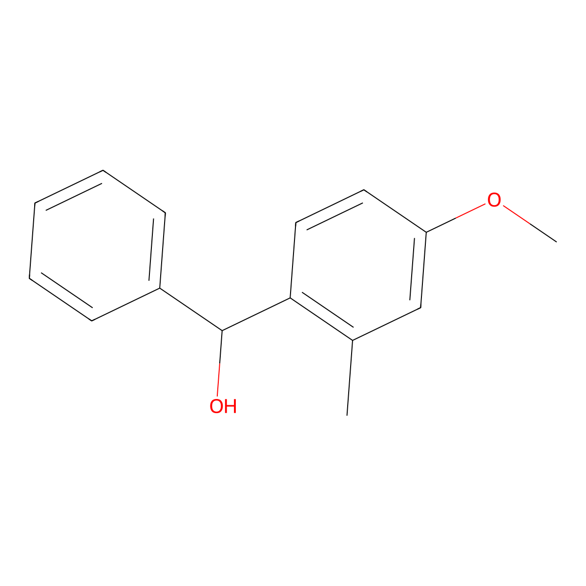 (4-Methoxy-2-methylphenyl)(phenyl)methanol molecular structure, CAS 108125-26-4