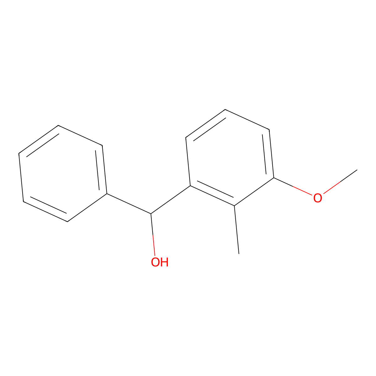 (3-Methoxy-2-methylphenyl)(phenyl)methanol molecular structure, CAS 108126-13-2