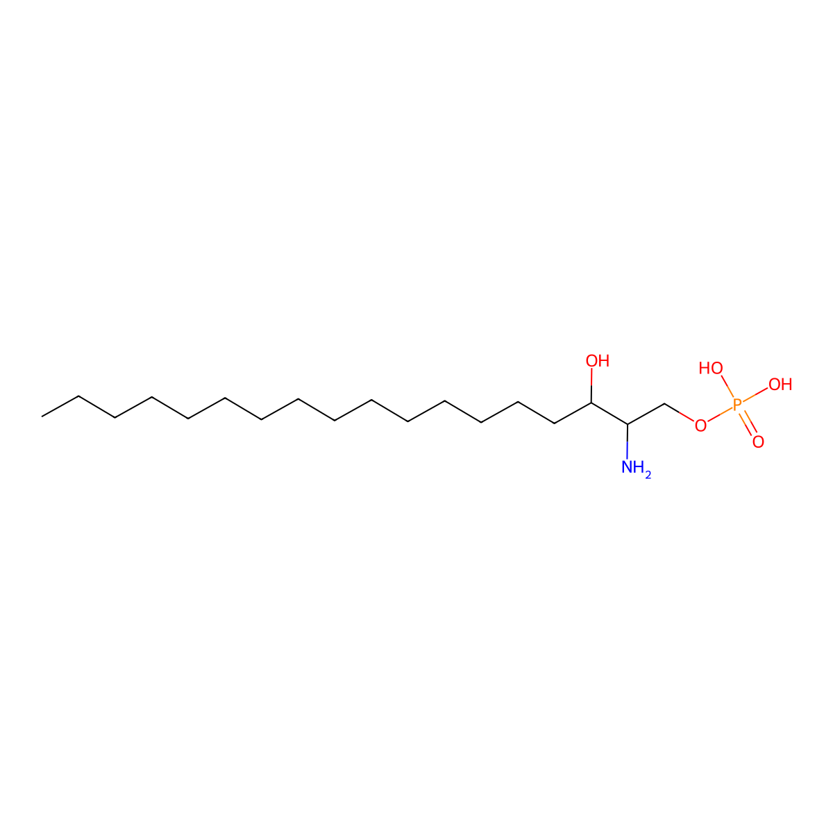 Sphinganine 1-phosphate molecular structure, CAS 108126-32-5