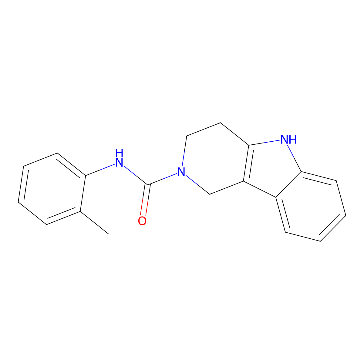 N-(2-Methylphenyl)-1H,2H,3H,4H,5H-pyrido[4,3-B]indole-2-carboxamide molecular structure, CAS 1081262-55-6
