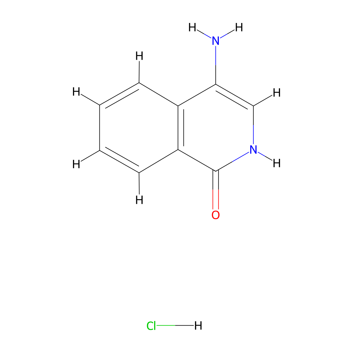 4-Aminoisoquinolin-1(2H)-one hydrochloride molecular structure, CAS 108127-91-9