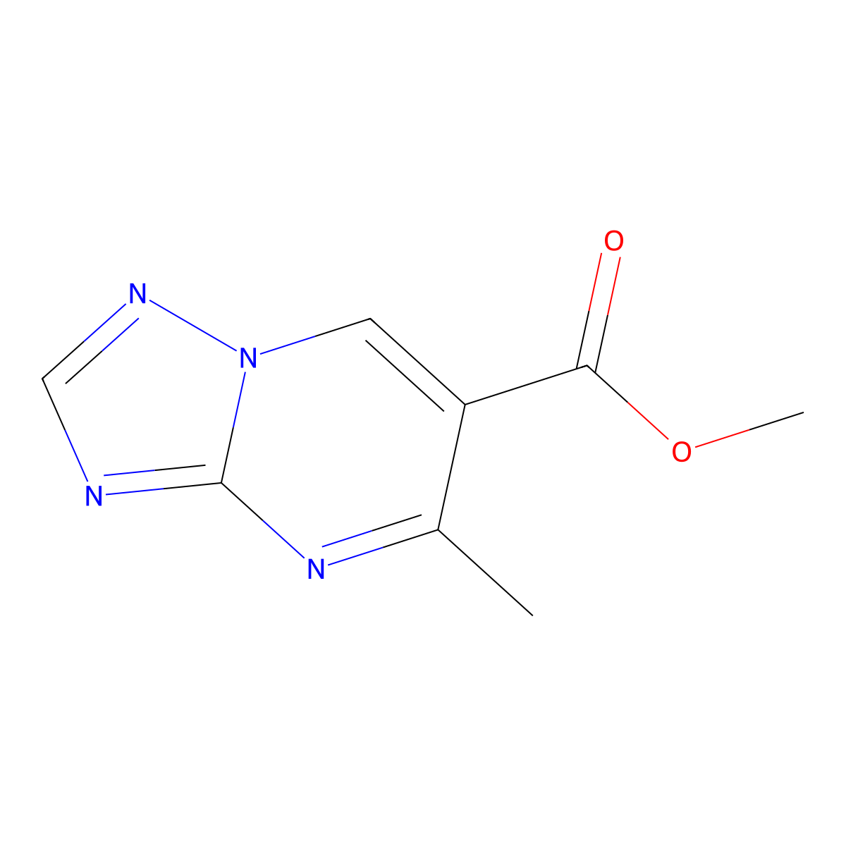 Methyl 5-methyl[1,2,4]triazolo[1,5-a]pyrimidine-6-carboxylate molecular structure, CAS 108129-02-8