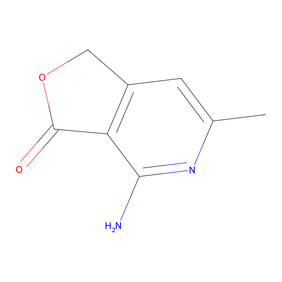4-Amino-6-methylfuro[3,4-c]pyridin-3(1h)-one molecular structure, CAS 108129-37-9