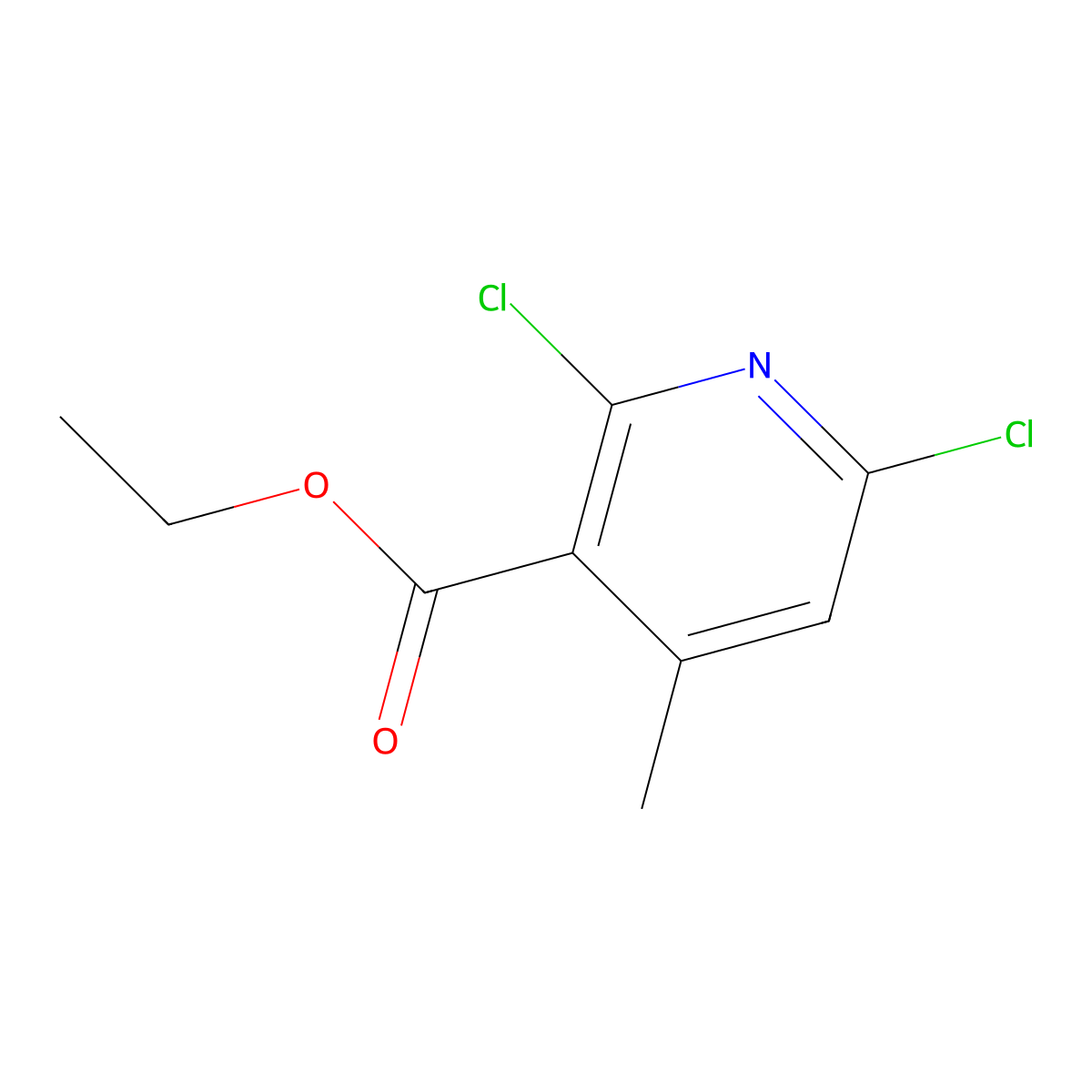 Ethyl 2,6-dichloro-4-methylnicotinate molecular structure, CAS 108130-10-5