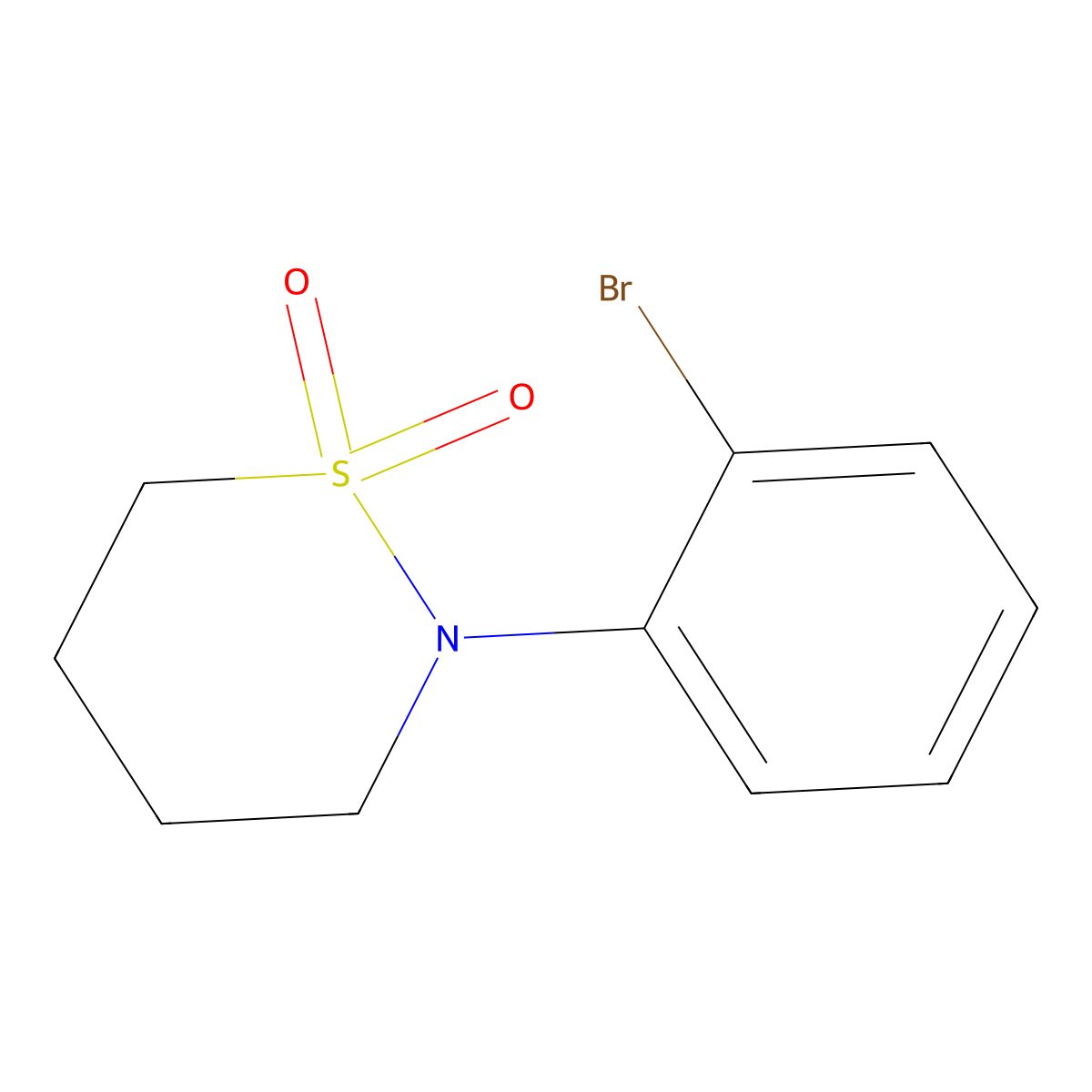 2-(2-Bromophenyl)-1,2-thiazinane 1,1-dioxide molecular structure, CAS 1081316-85-9