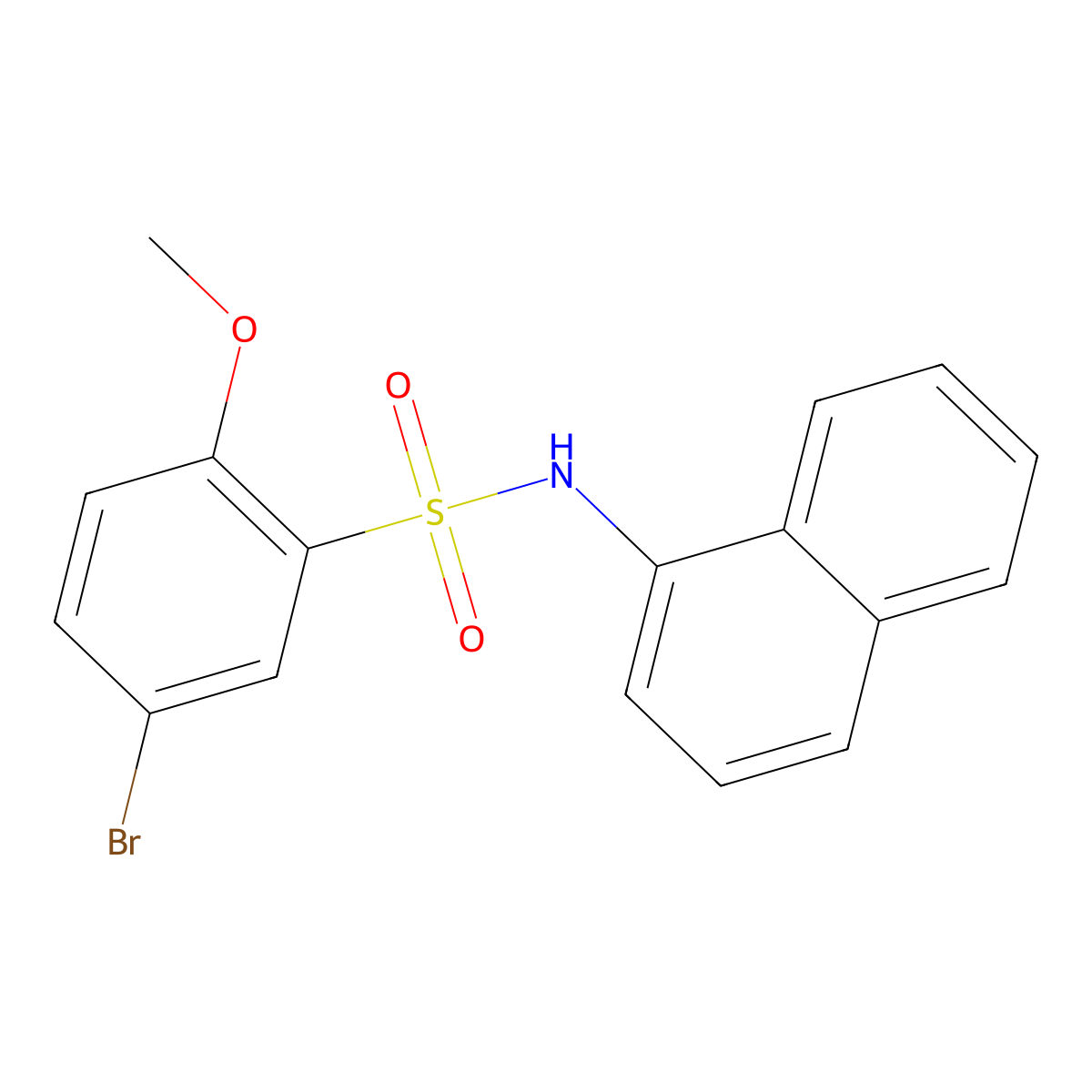 [(5-Bromo-2-methoxyphenyl)sulfonyl]naphthylamine molecular structure, CAS 1081318-84-4