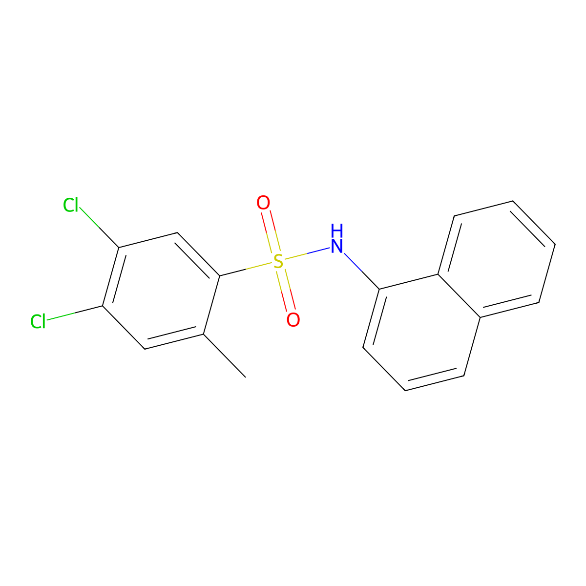 [(4,5-Dichloro-2-methylphenyl)sulfonyl]naphthylamine molecular structure, CAS 1081318-92-4
