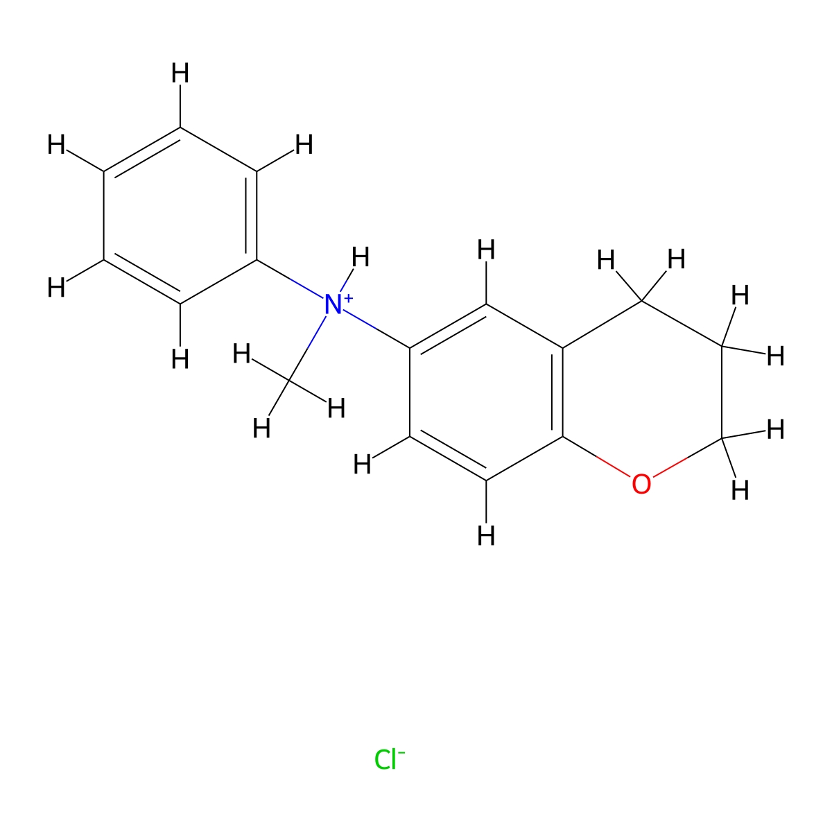 2H-1-Benzopyran-6-methanamine, 3,4-dihydro-alpha-phenyl-, hydrochloride molecular structure, CAS 108132-34-9