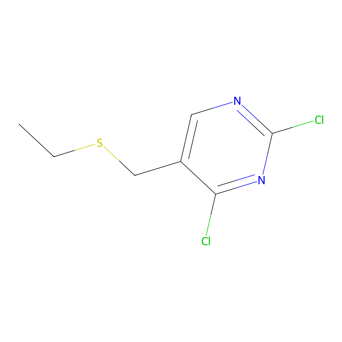 2,4-Dichloro-5-[(ethylthio)methyl]pyrimidine molecular structure, CAS 108141-35-1