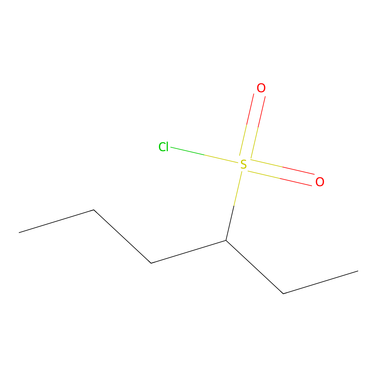 Hexane-3-sulfonyl chloride molecular structure, CAS 1081524-29-9