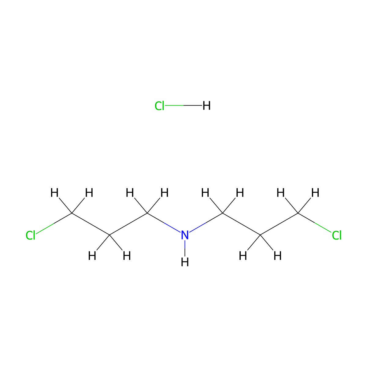 Bis(3-chloropropyl)amine hydrochloride molecular structure, CAS 1081534-21-5