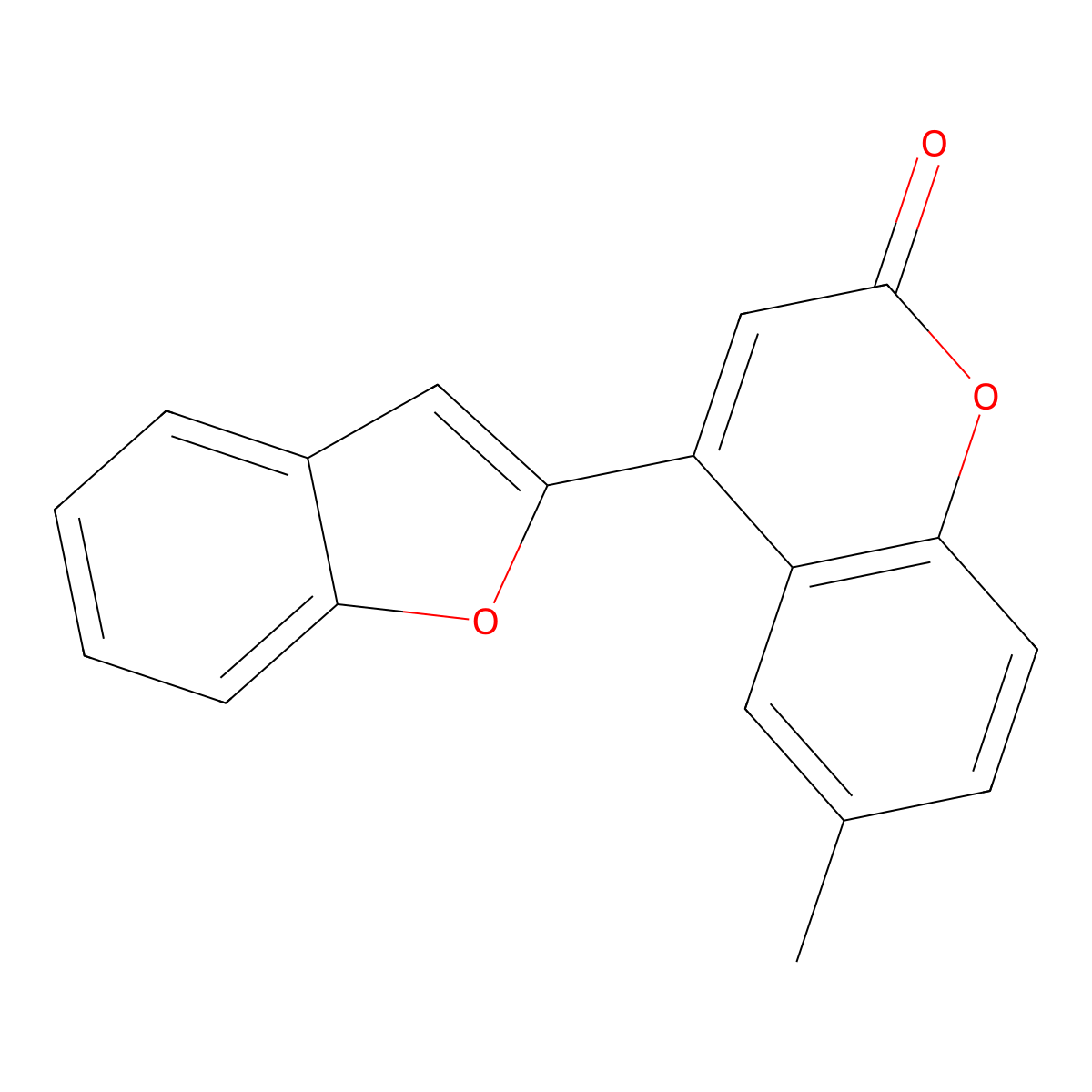 4-(1-Benzofuran-2-yl)-6-methylchromen-2-one molecular structure, CAS 108154-40-1