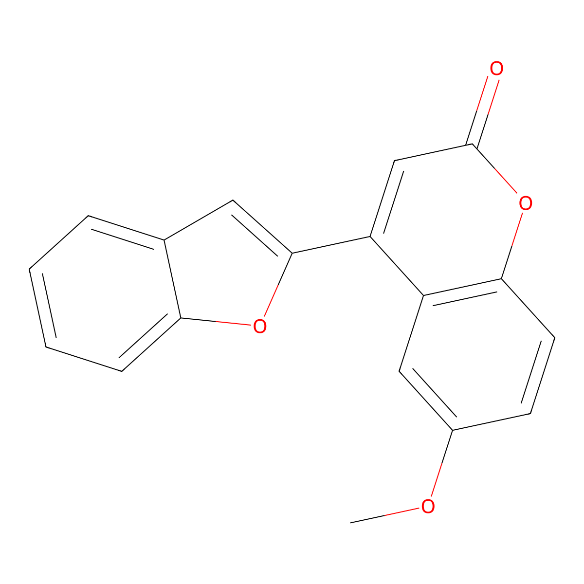 4-(1-benzofuran-2-yl)-6-methoxy-2H-chromen-2-one molecular structure, CAS 108154-48-9