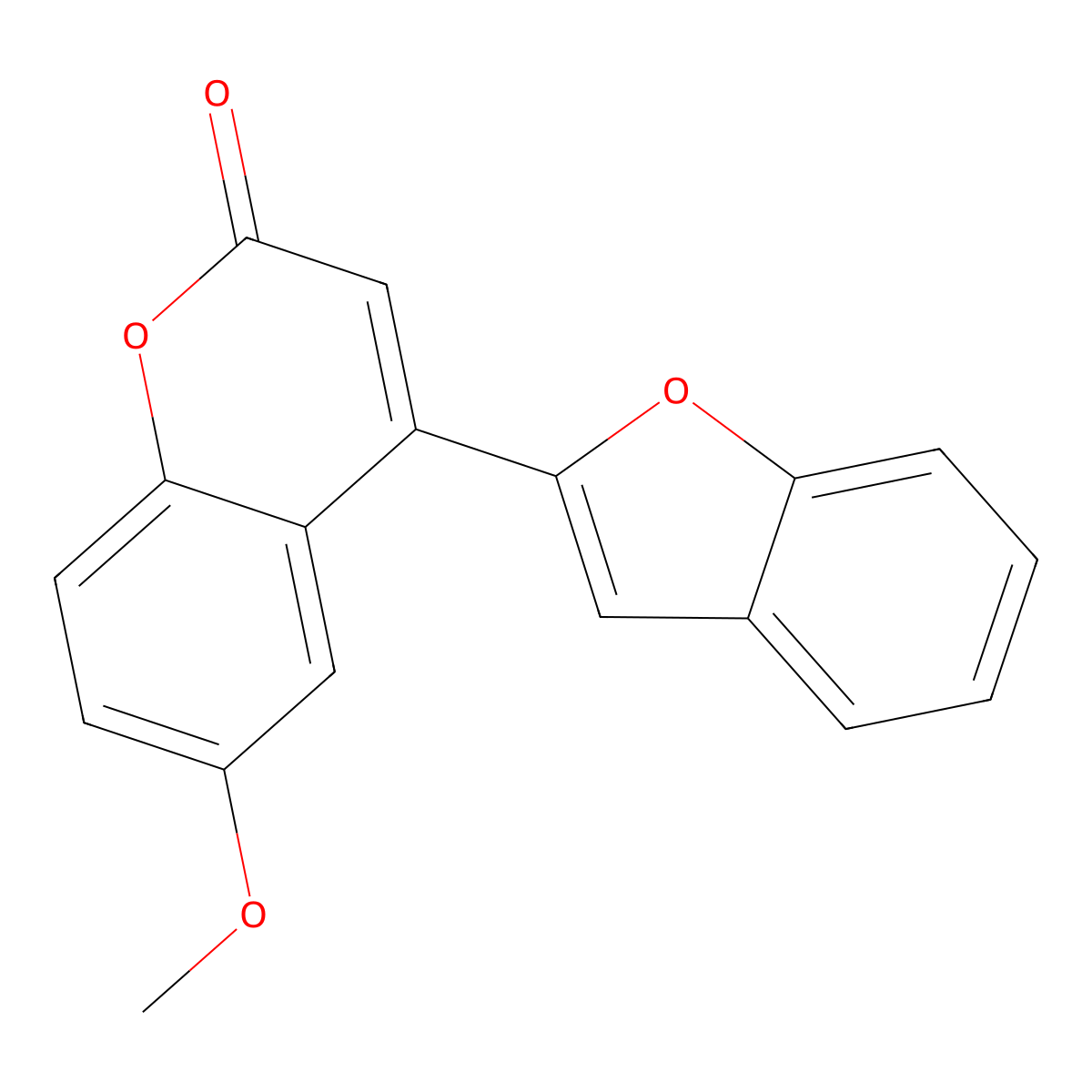 4-(1-benzofuran-2-yl)-6-methoxy-2H-chromen-2-one molecular structure, CAS 108154-48-9