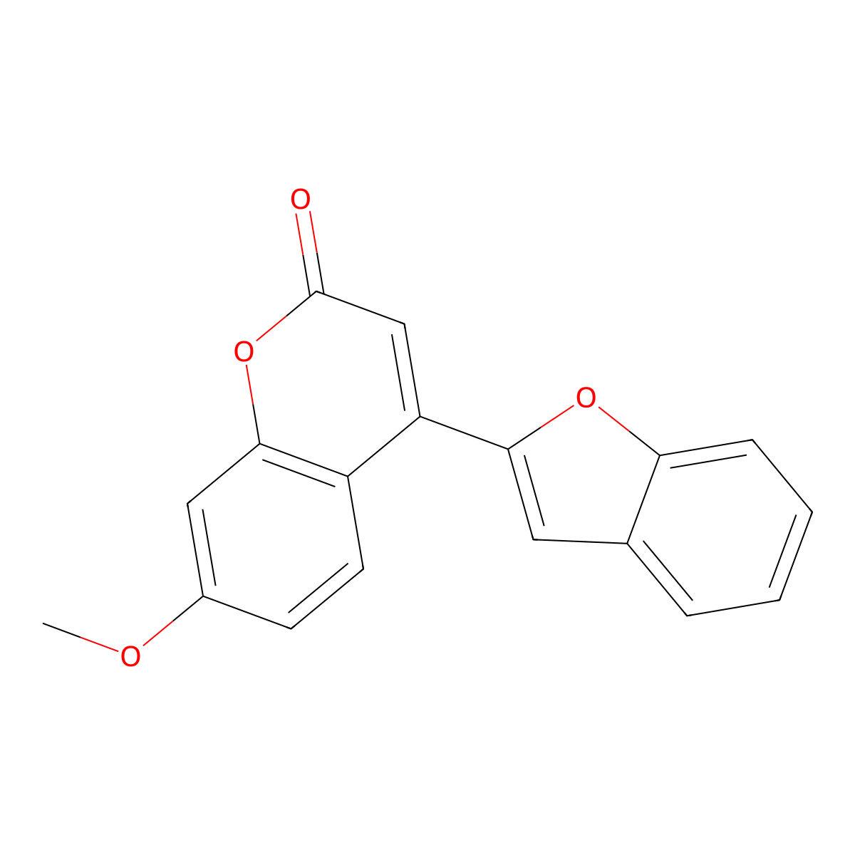 4-(1-Benzofuran-2-yl)-7-methoxychromen-2-one molecular structure, CAS 108154-51-4