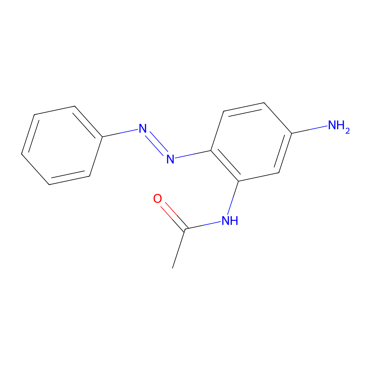 N-{5-amino-2-[(E)-phenyldiazenyl]phenyl}acetamide molecular structure, CAS 1081540-64-8