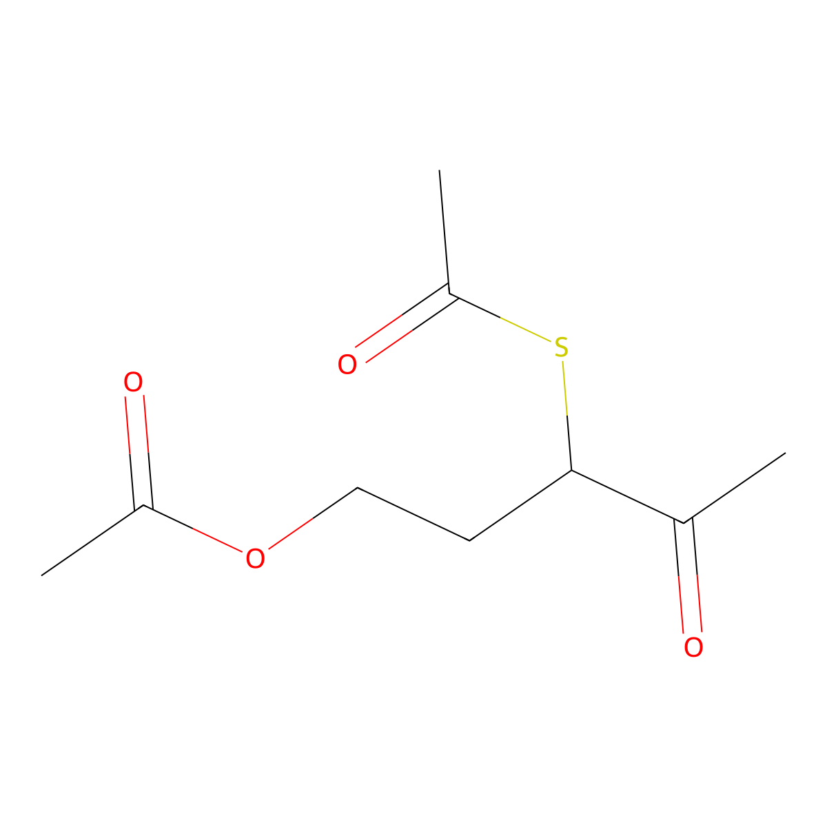 3-(Acetylsulfanyl)-4-oxopentyl acetate molecular structure, CAS 1081543-63-6