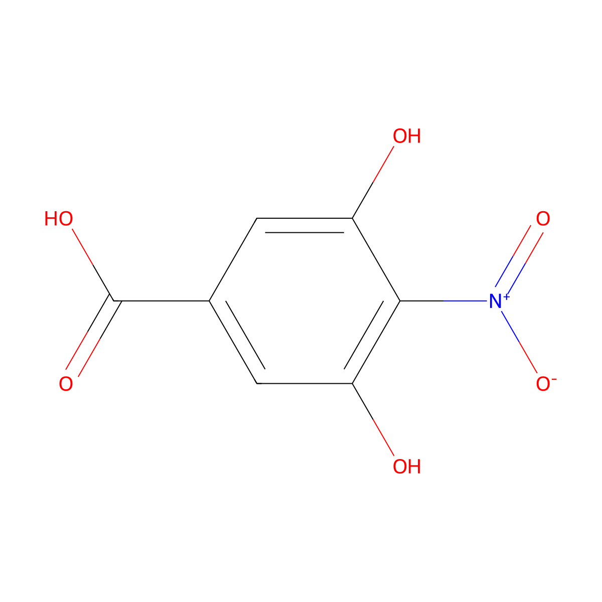 3,5-Dihydroxy-4-nitrobenzoic acid molecular structure, CAS 1081544-32-2