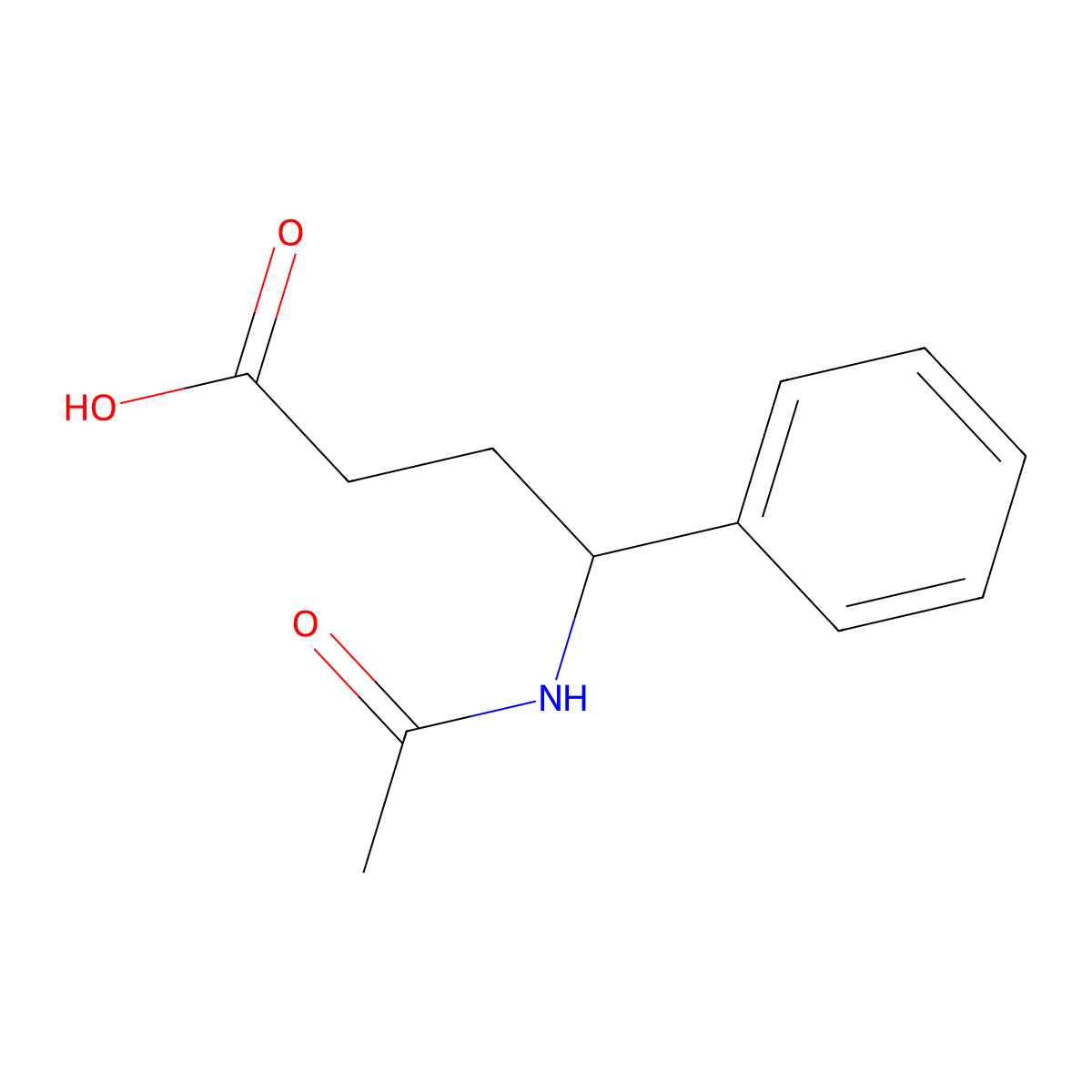 4-Acetamido-4-phenylbutanoic acid molecular structure, CAS 1081550-71-1
