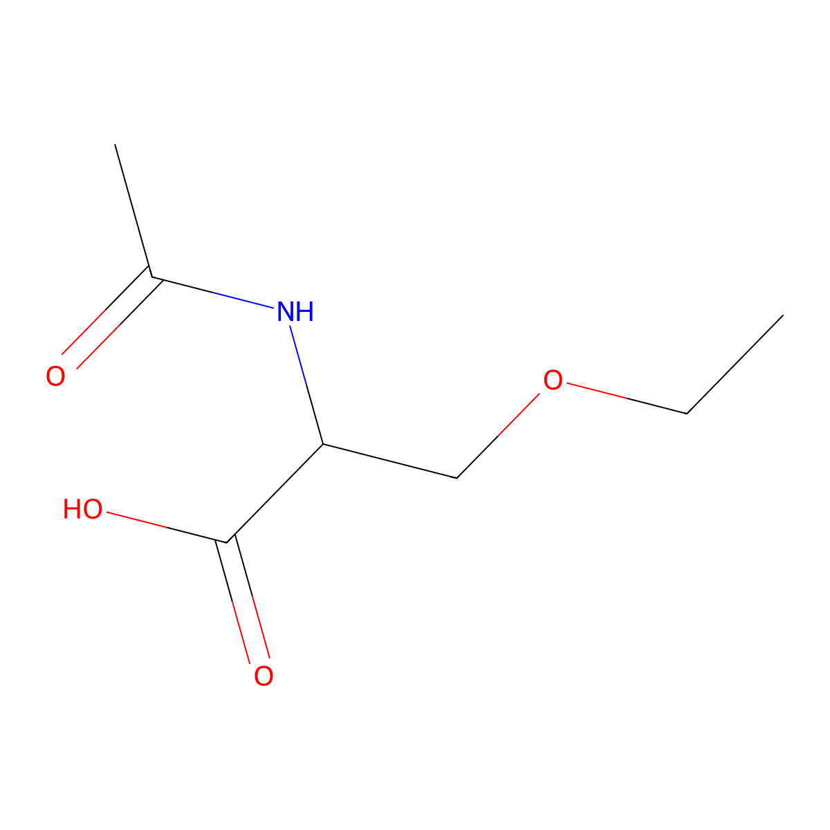 (2R)-2-acetamido-3-ethoxypropanoic acid molecular structure, CAS 1081551-26-9