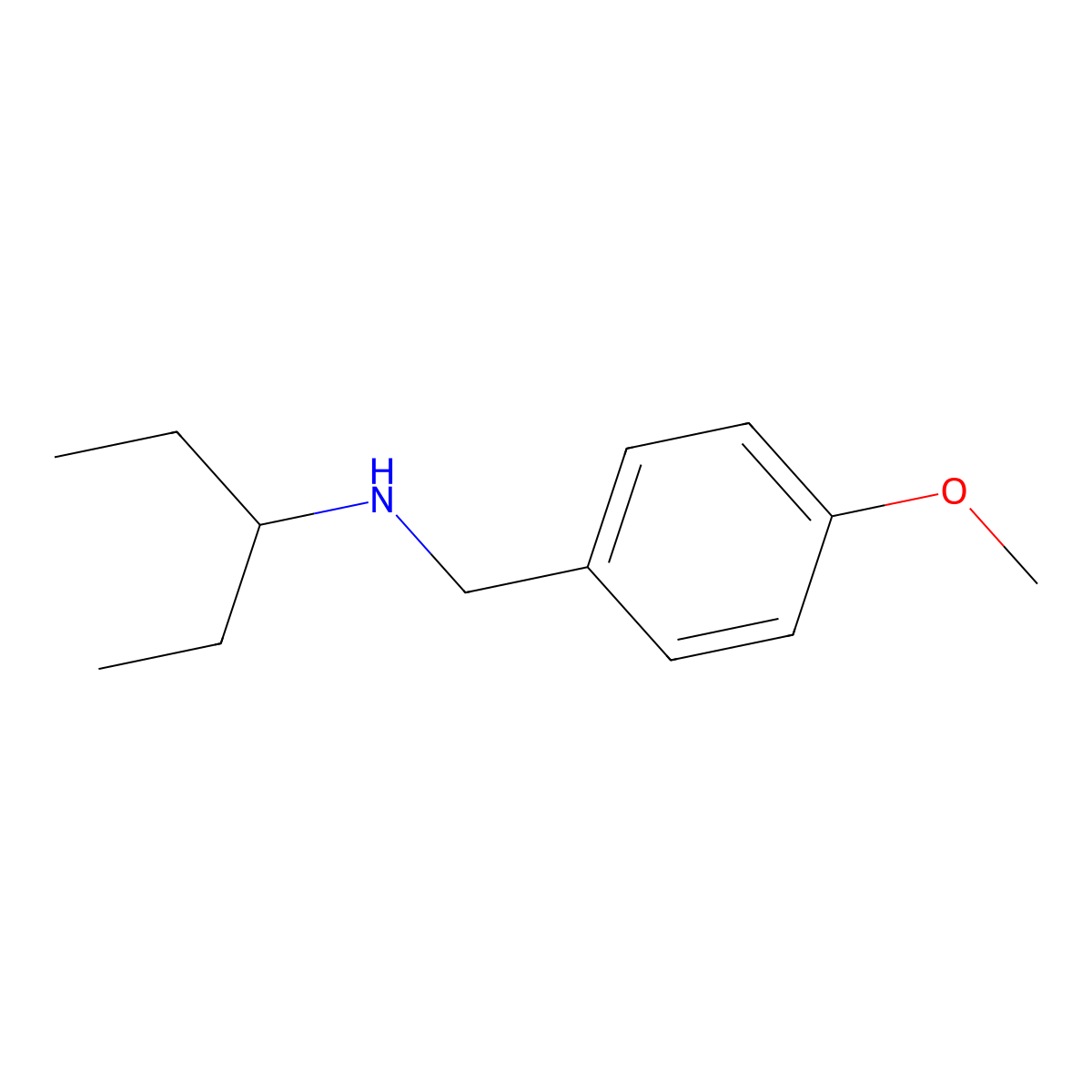 [(4-Methoxyphenyl)methyl](pentan-3-yl)amine molecular structure, CAS 108157-26-2