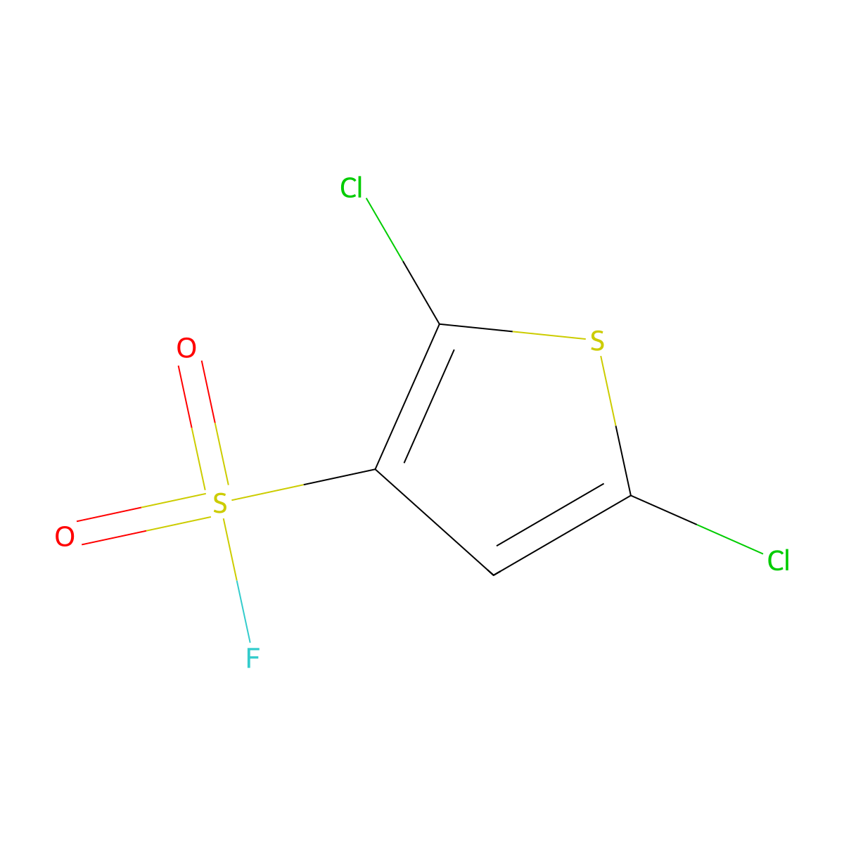 2,5-Dichlorothiophene-3-sulfonyl fluoride molecular structure, CAS 108158-08-3