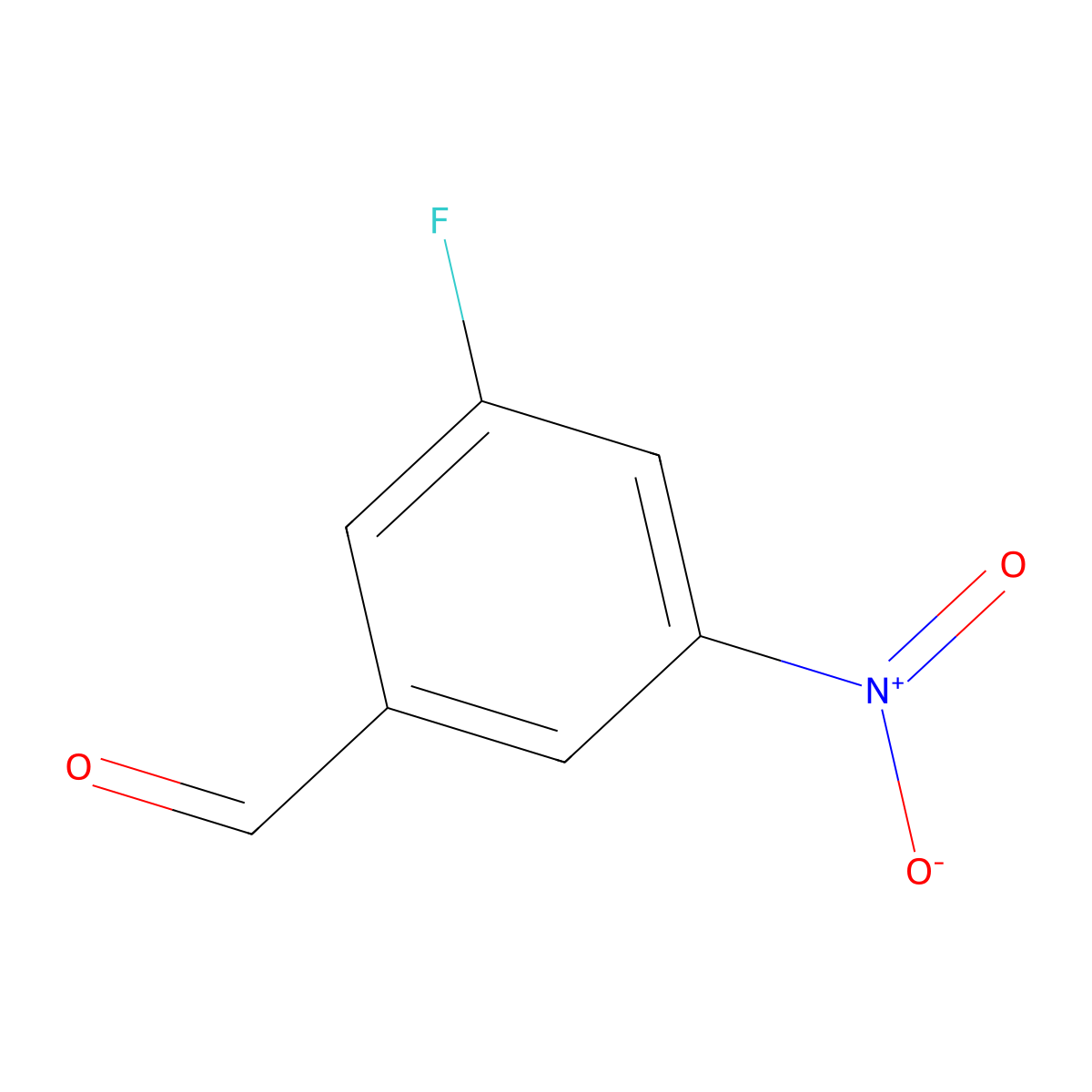 3-Fluoro-5-nitrobenzaldehyde molecular structure, CAS 108159-96-2