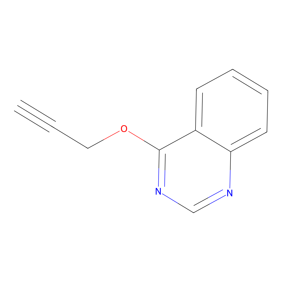 4-(Prop-2-yn-1-yloxy)quinazoline molecular structure, CAS 108160-14-1