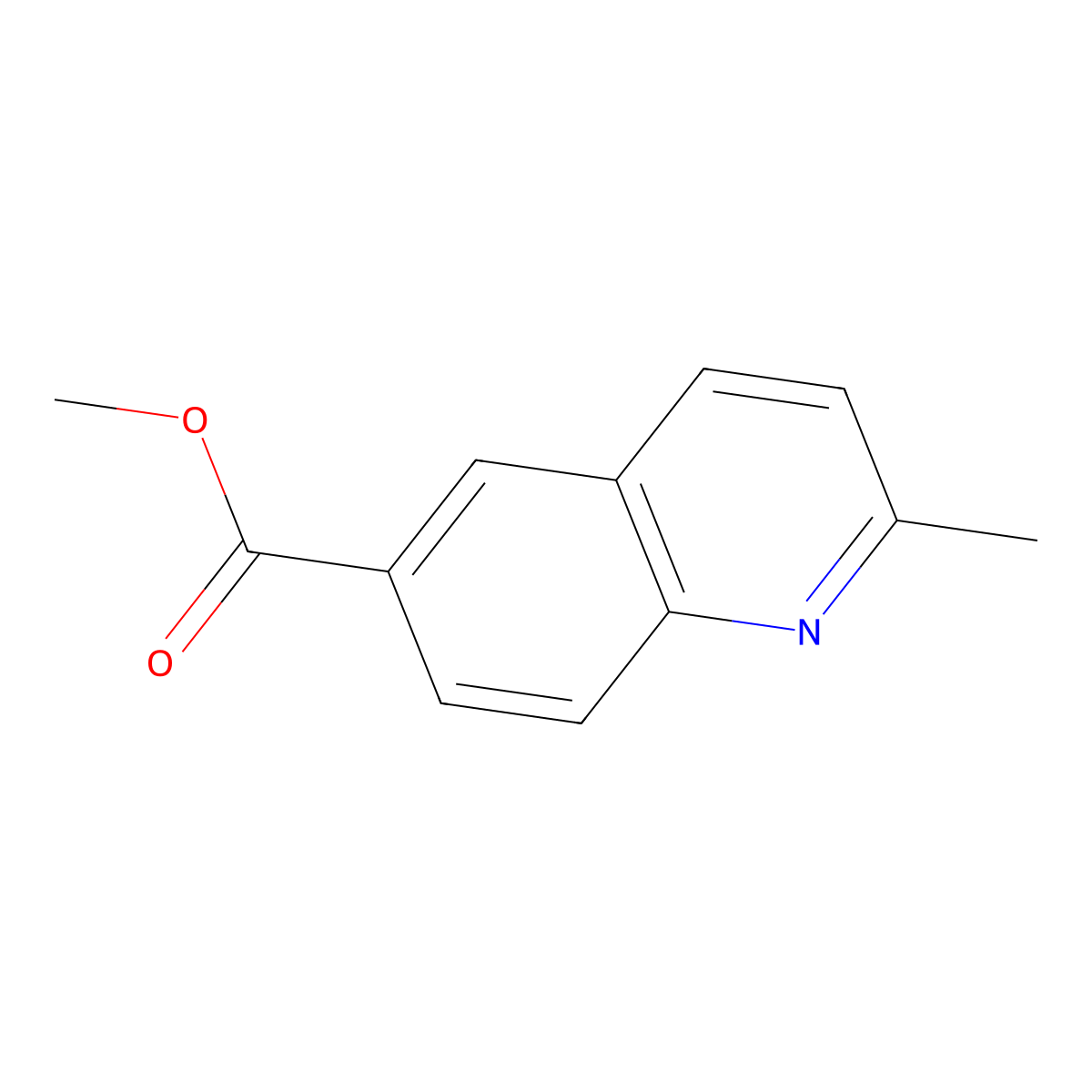 Methyl 2-methylquinoline-6-carboxylate molecular structure, CAS 108166-01-4
